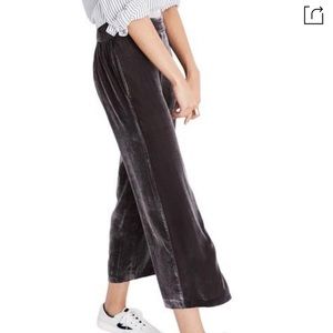 Madewell | Velvet Pull on pants Dark Metal